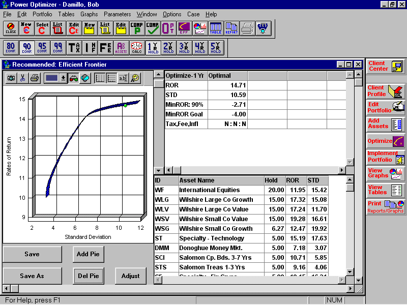 Asset Allocation Software